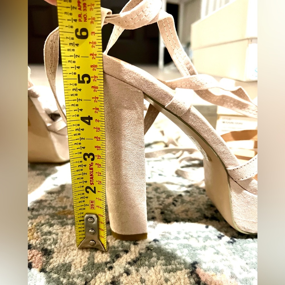 Truffle Collection Nude Platform Heels - Picture 3 of 4